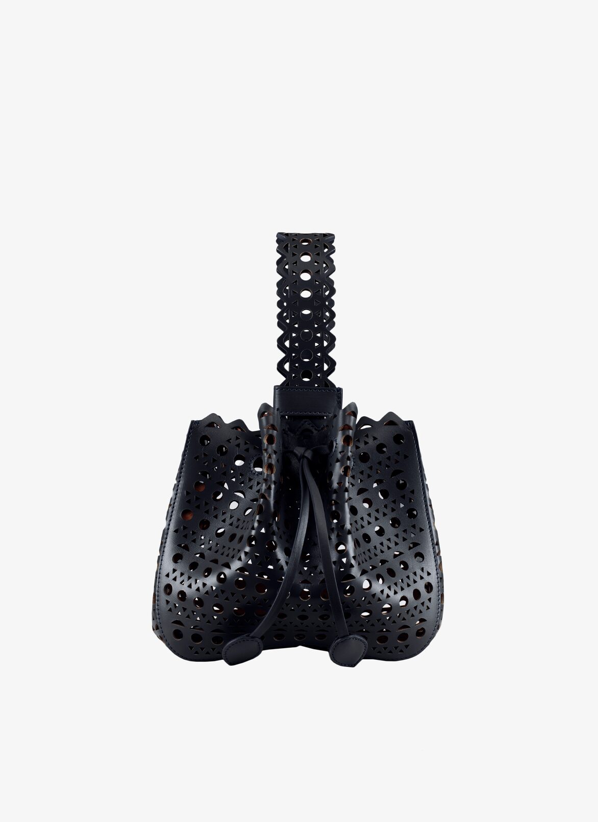 CLOSED BAG PM CUIR LUX VIENNE NIGHT ALAÏA NIGHT BLUE  CLOSED BAG PM CUIR LUX VIENNE NIGHT